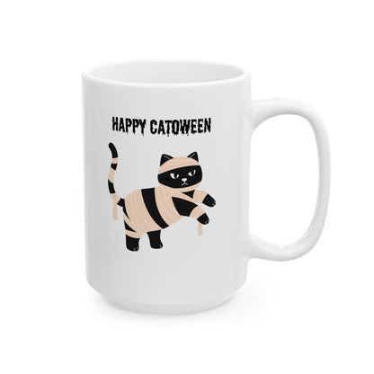 Happy Catoween Halloween Ceramic Mug (11oz, 15oz)