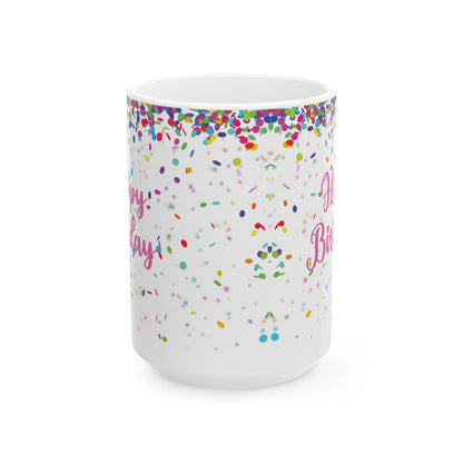 Happy Birthday Confetti Coffee Mug