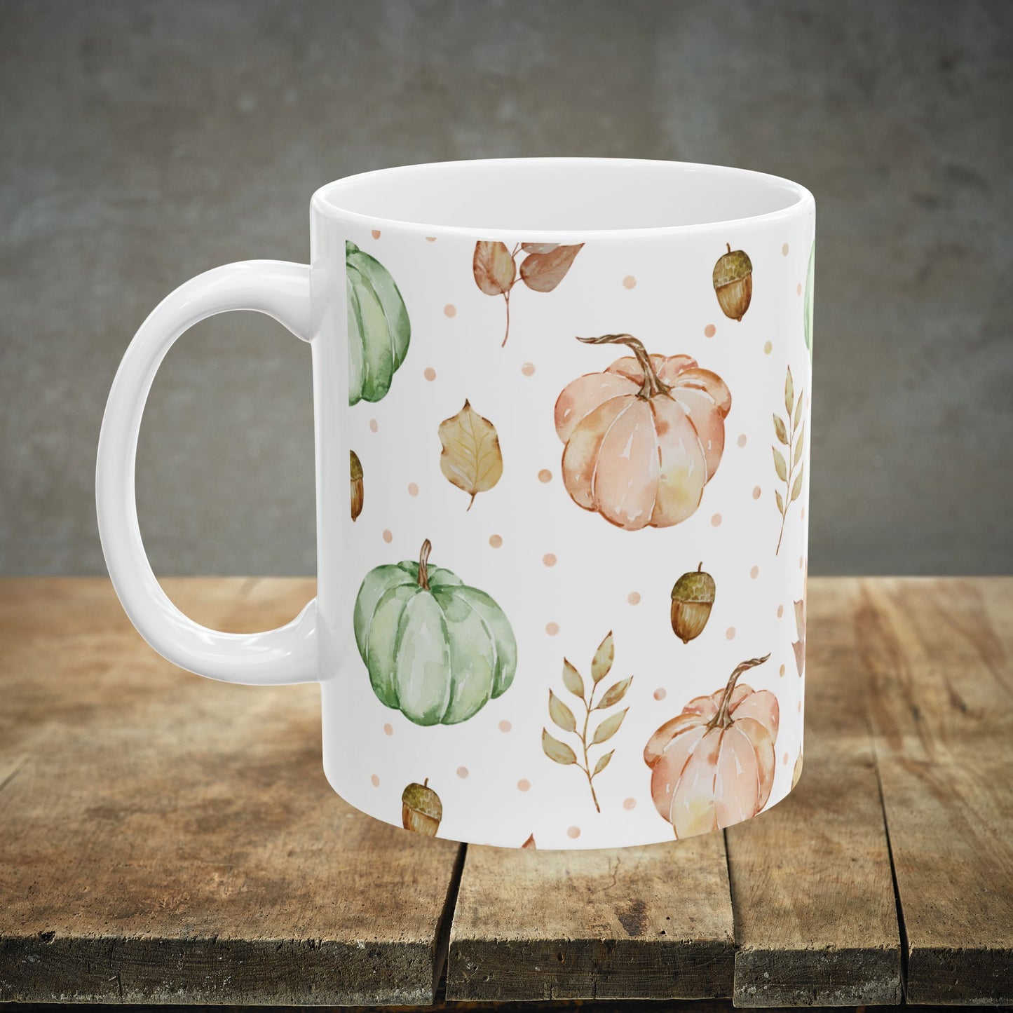 Pumpkins Print Ceramic Mug (11oz, 15oz)