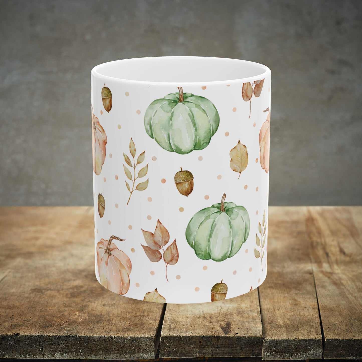 Pumpkins Print Ceramic Mug (11oz, 15oz)