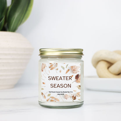 Sweater Season - Clear Jar Candle 9oz