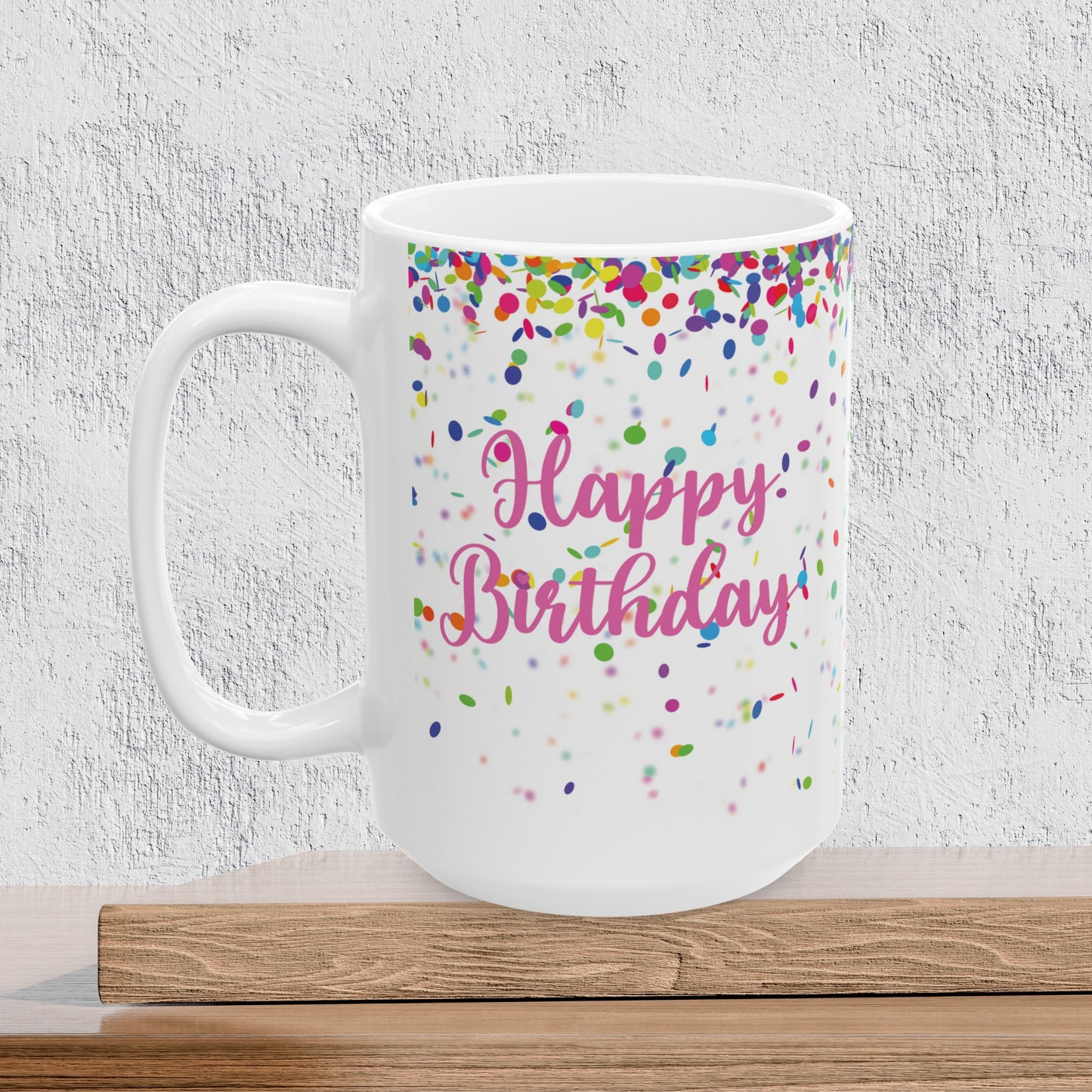 Happy Birthday Confetti Coffee Mug