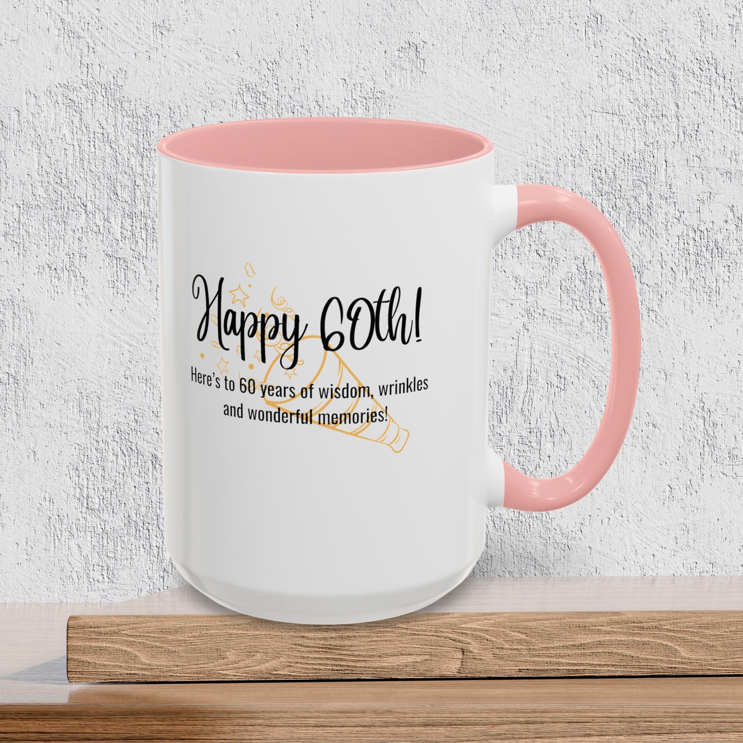 Happy 60th Birthday - Accent Ceramic Coffee Mug