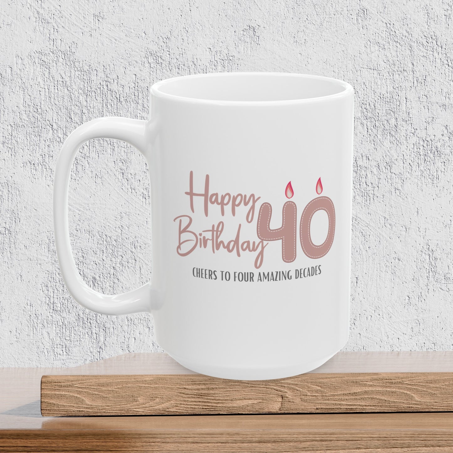 Happy 40th Birthday - Ceramic Coffee Mug