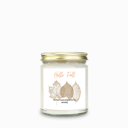 Hello Fall - Clear Jar Candle 9oz