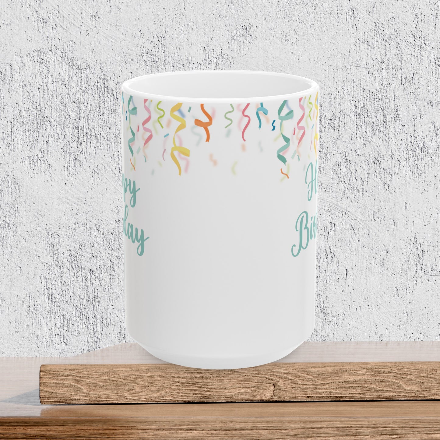 Happy Birthday Confetti Ceramic Coffee Mug