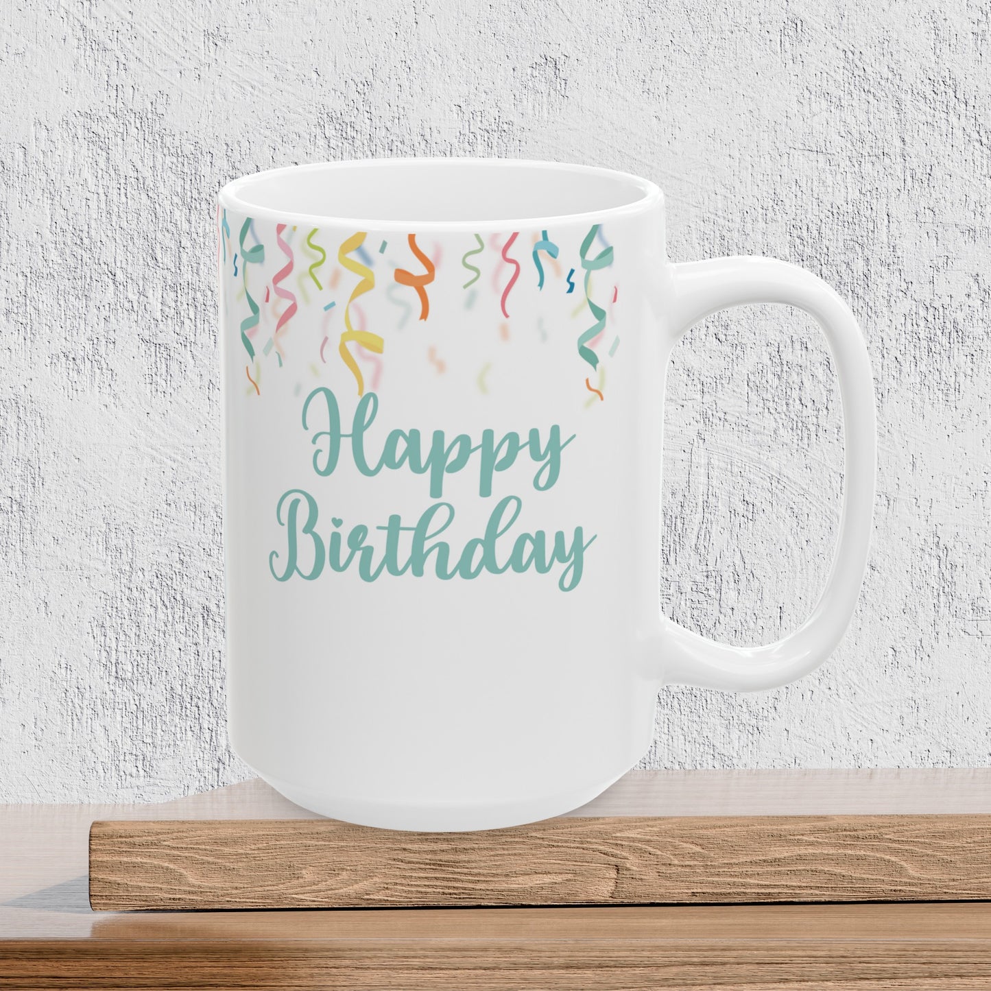 Happy Birthday Confetti Ceramic Coffee Mug