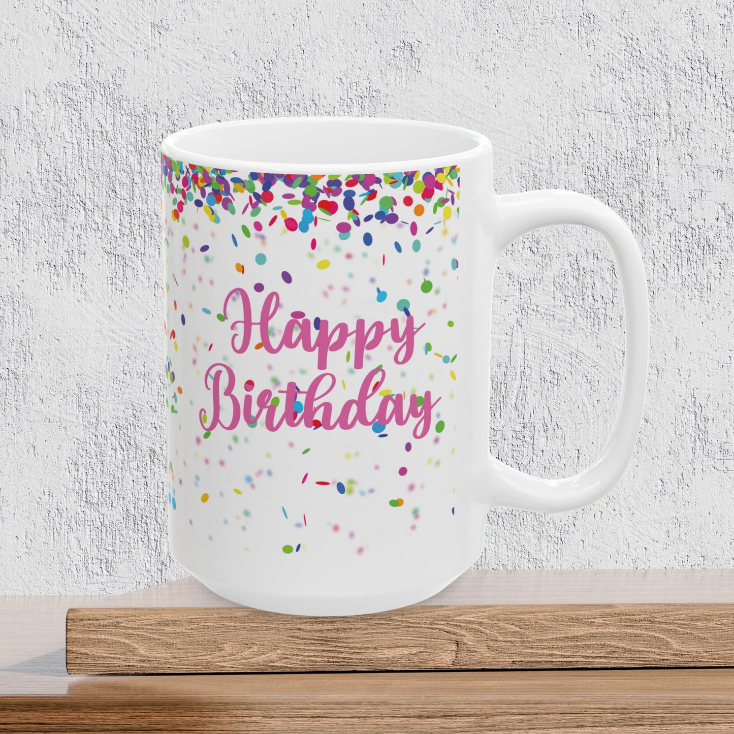 Happy Birthday Confetti Coffee Mug