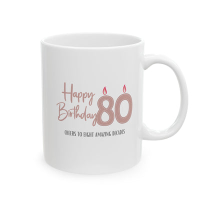 Happy 80th Birthday - Ceramic Coffee Mug