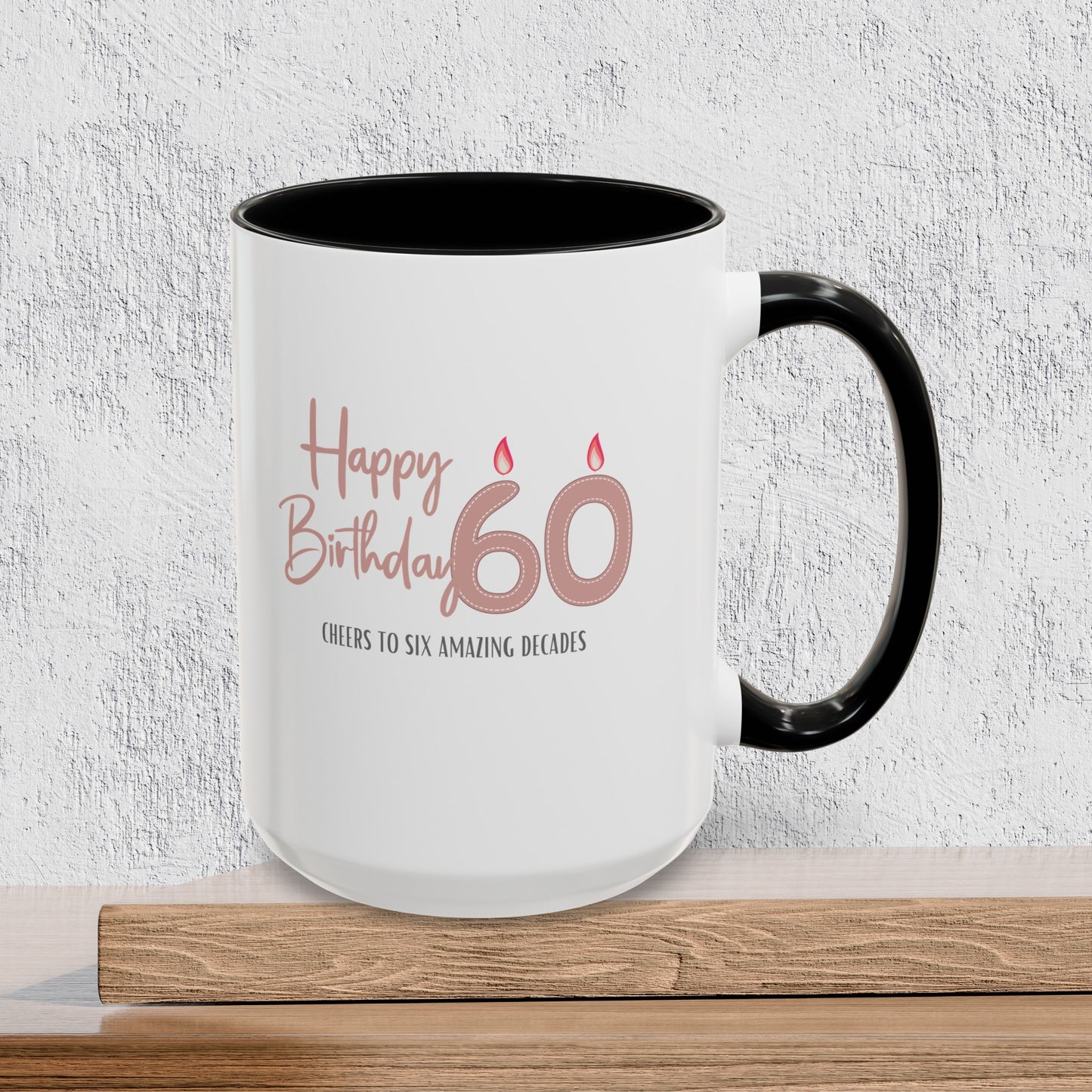 Happy 60th Birthday - Accent Ceramic Coffee Mug