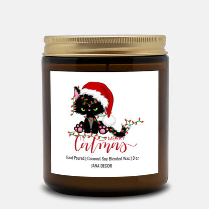 Merry Catmas Candle - Amber Jar 9oz