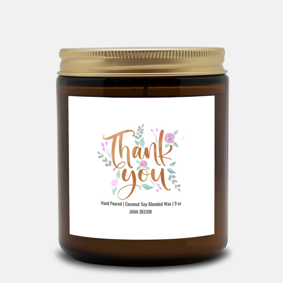 Thank you Candle - Amber Jar 9oz