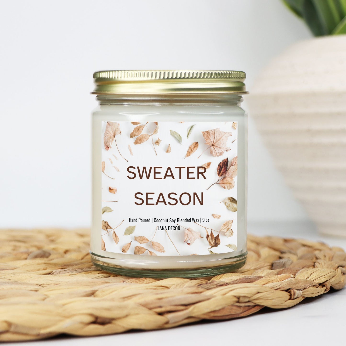 Sweater Season - Clear Jar Candle 9oz