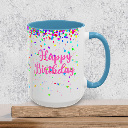 Happy Birthday - Accent Ceramic Coffee Mug