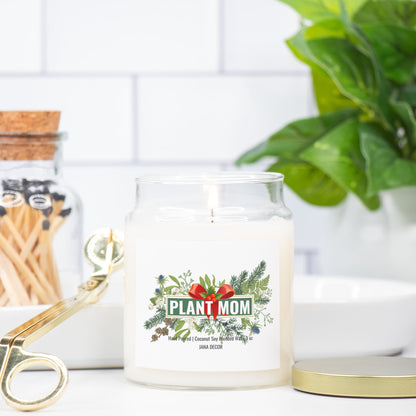 Plant Mom Christmas Candle - Apothecary Jar 9oz