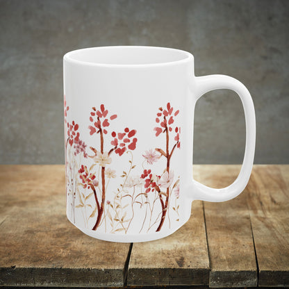 Fall Florals - Ceramic Mug, (11oz, 15oz)