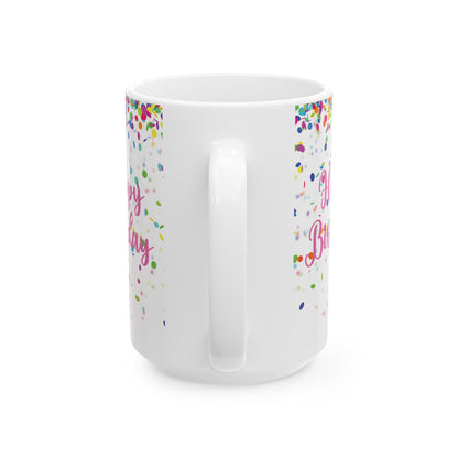 Happy Birthday Confetti Coffee Mug