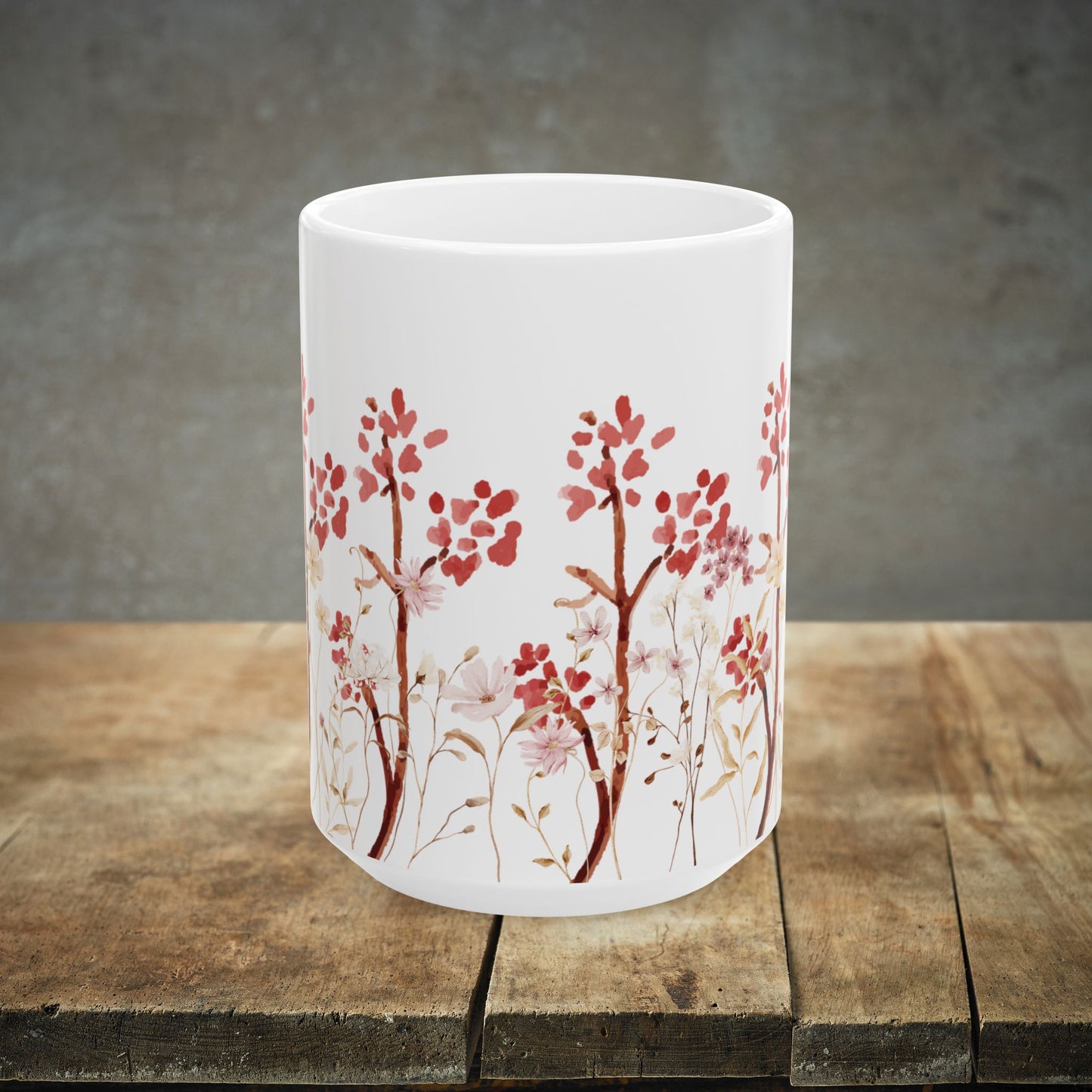 Fall Florals - Ceramic Mug, (11oz, 15oz)