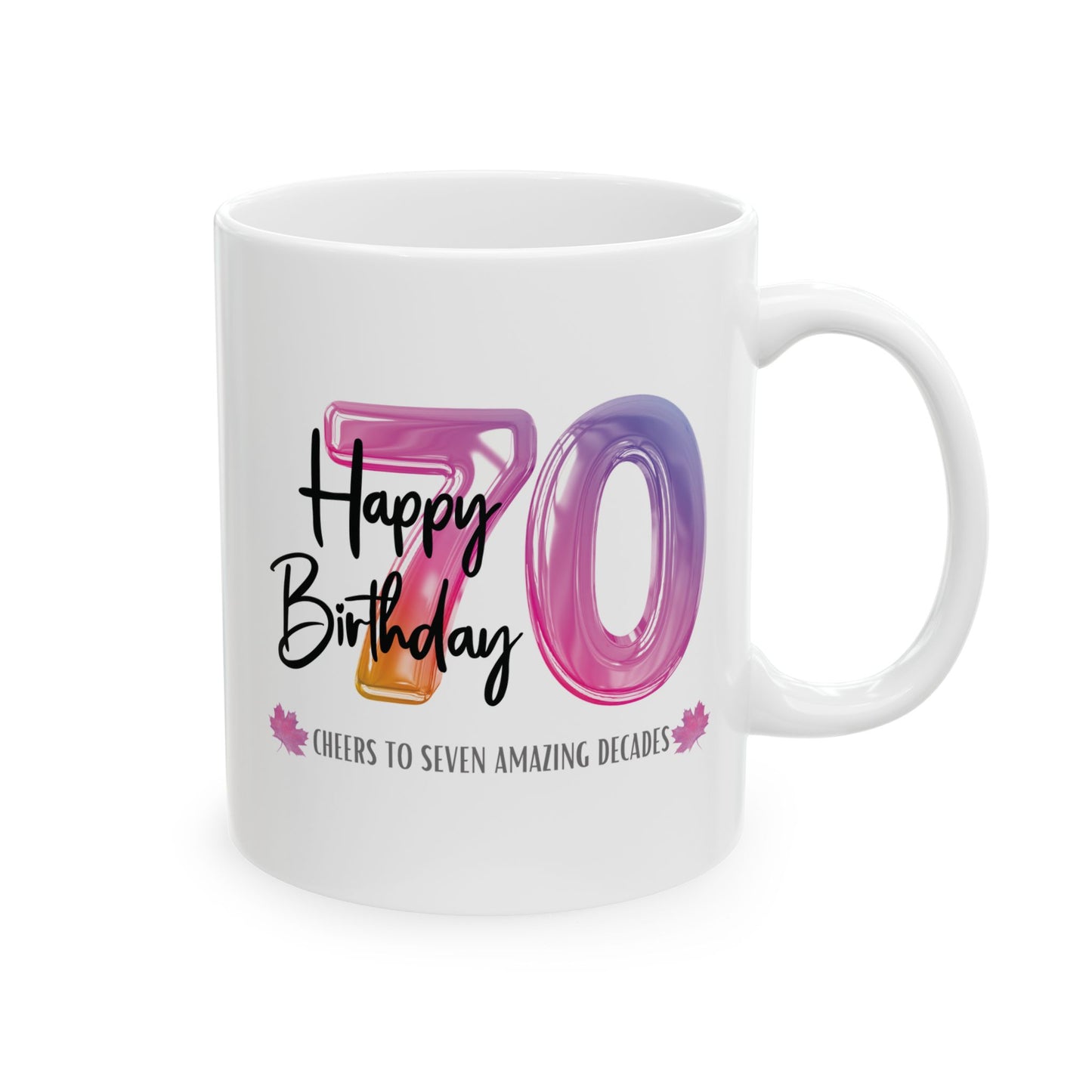 Happy 70th Birthday - Ceramic Coffee Mug