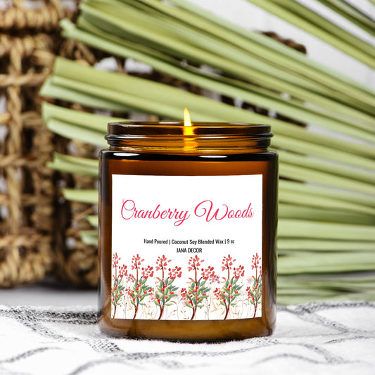 Cranberry Woods Candle - Amber Jar 9oz