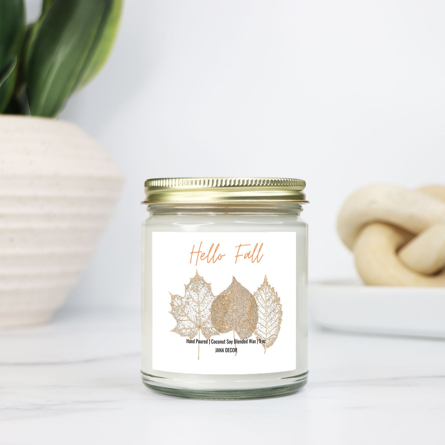 Hello Fall - Clear Jar Candle 9oz