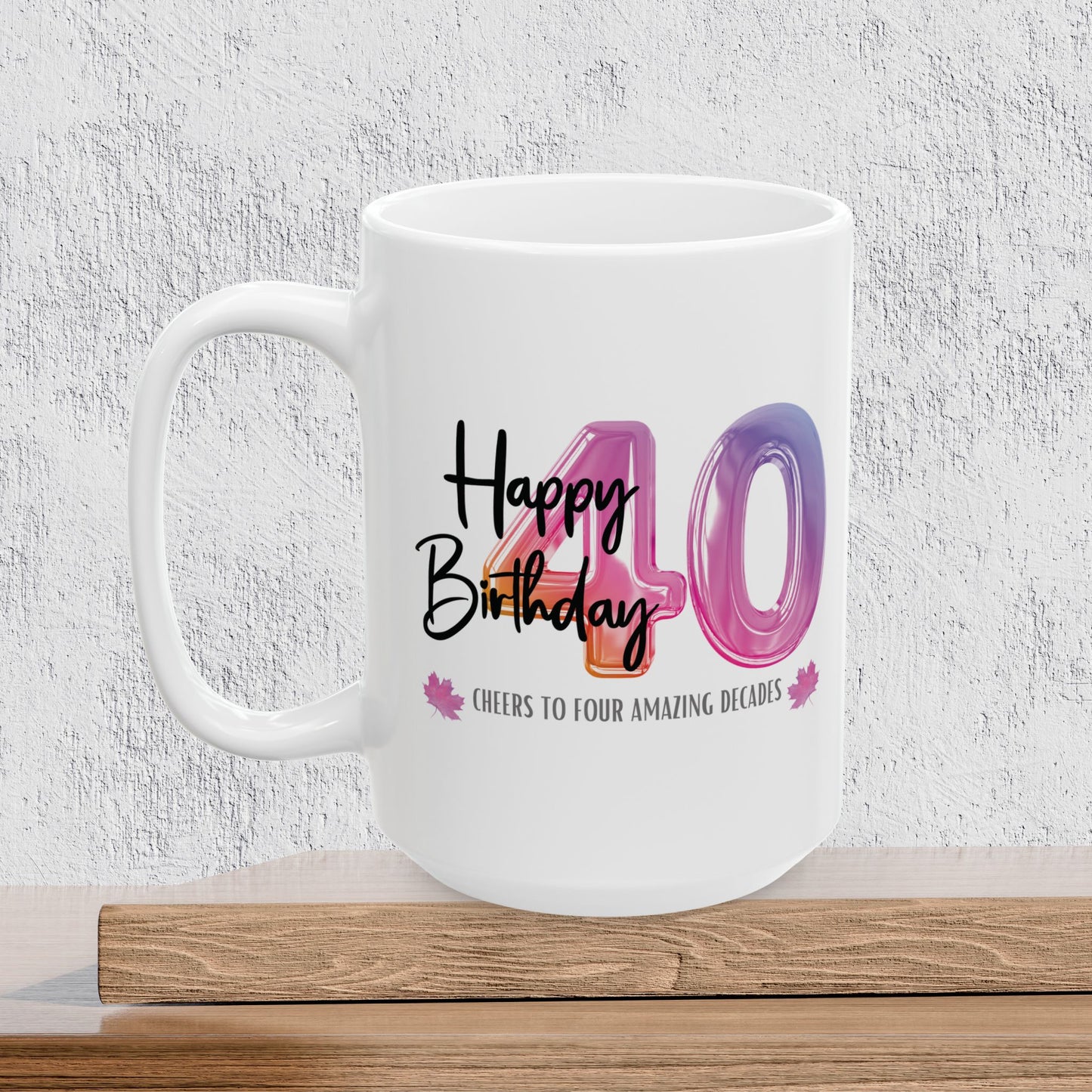 Happy 40th Birthday - Ceramic Coffee Mug