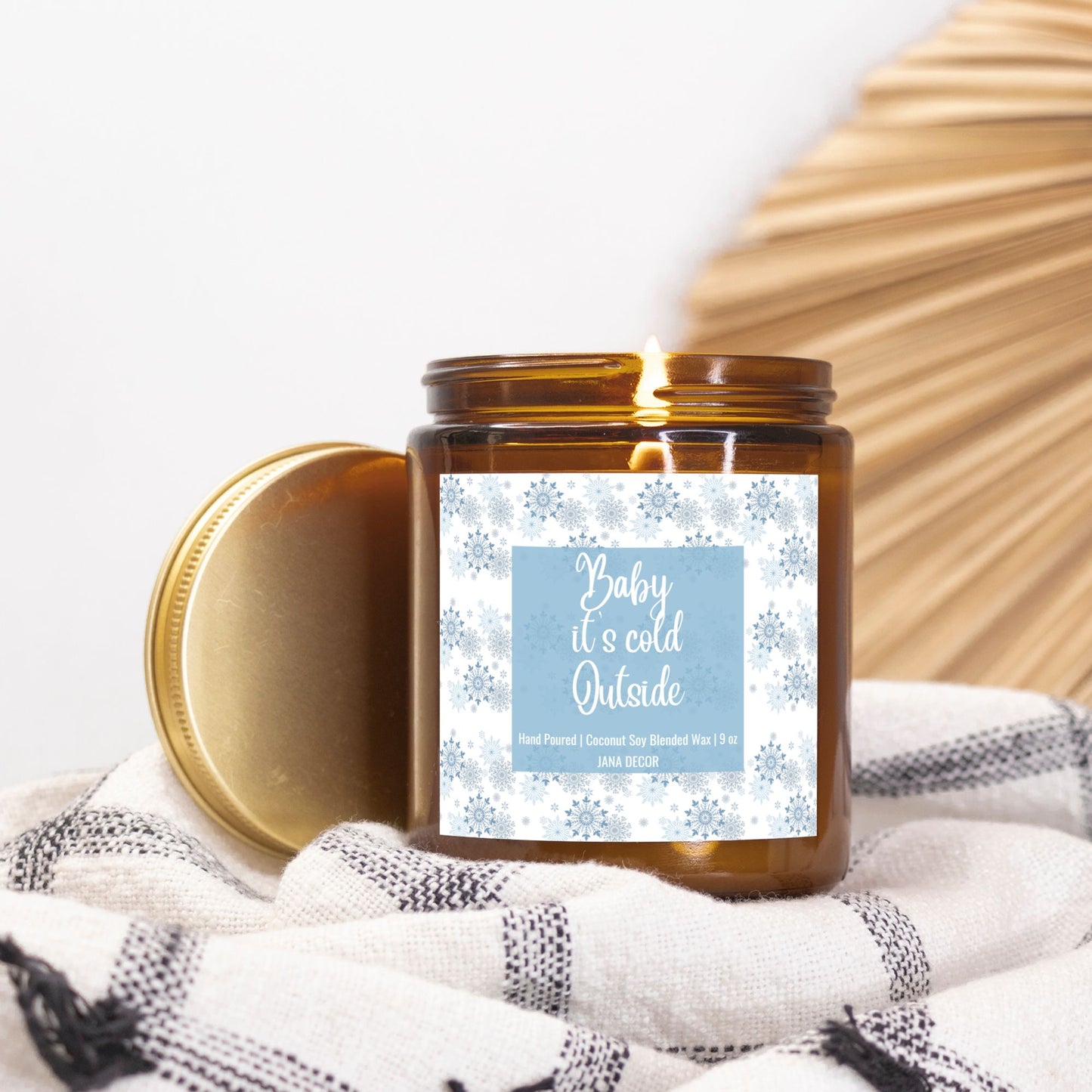 Baby it's Cold Outside - Christmas Candle in Amber Jar 9oz