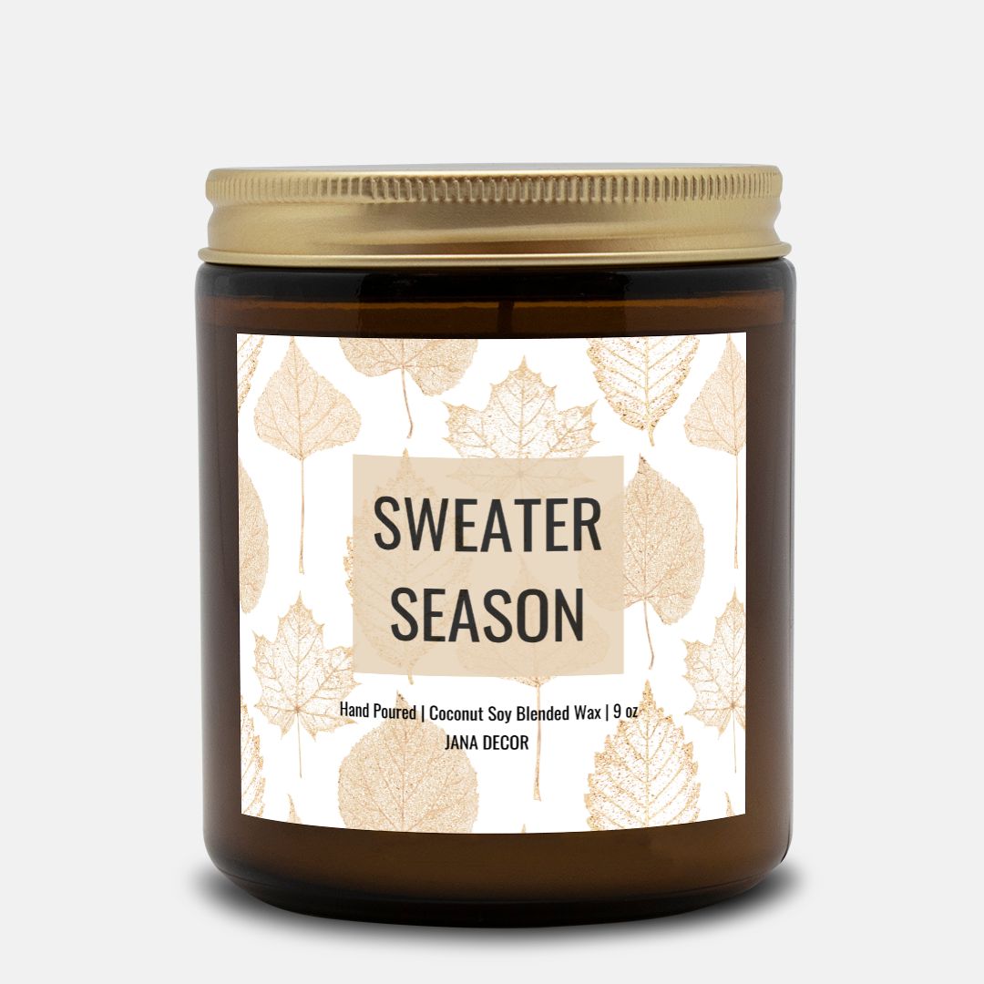 Sweater Season - Amber Jar Candle 9oz