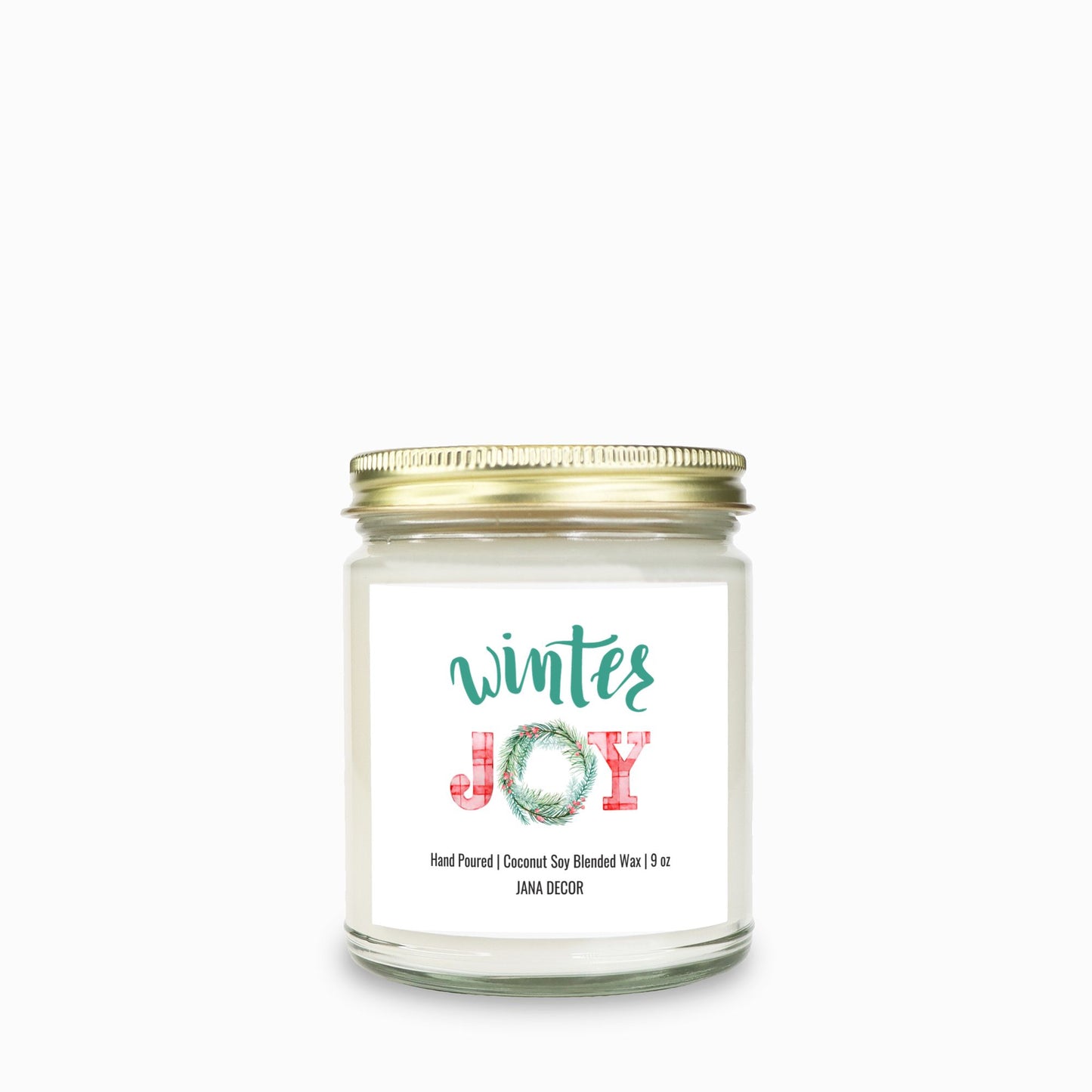 Winter Joy Christmas Candle - Clear Jar 9oz