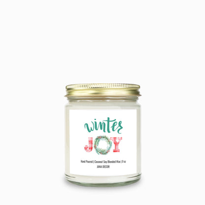 Winter Joy Christmas Candle - Clear Jar 9oz