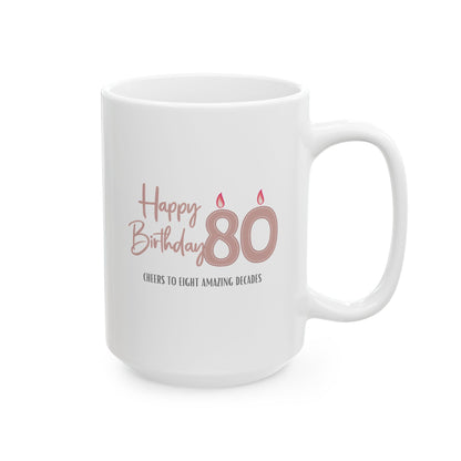 Happy 80th Birthday - Ceramic Coffee Mug