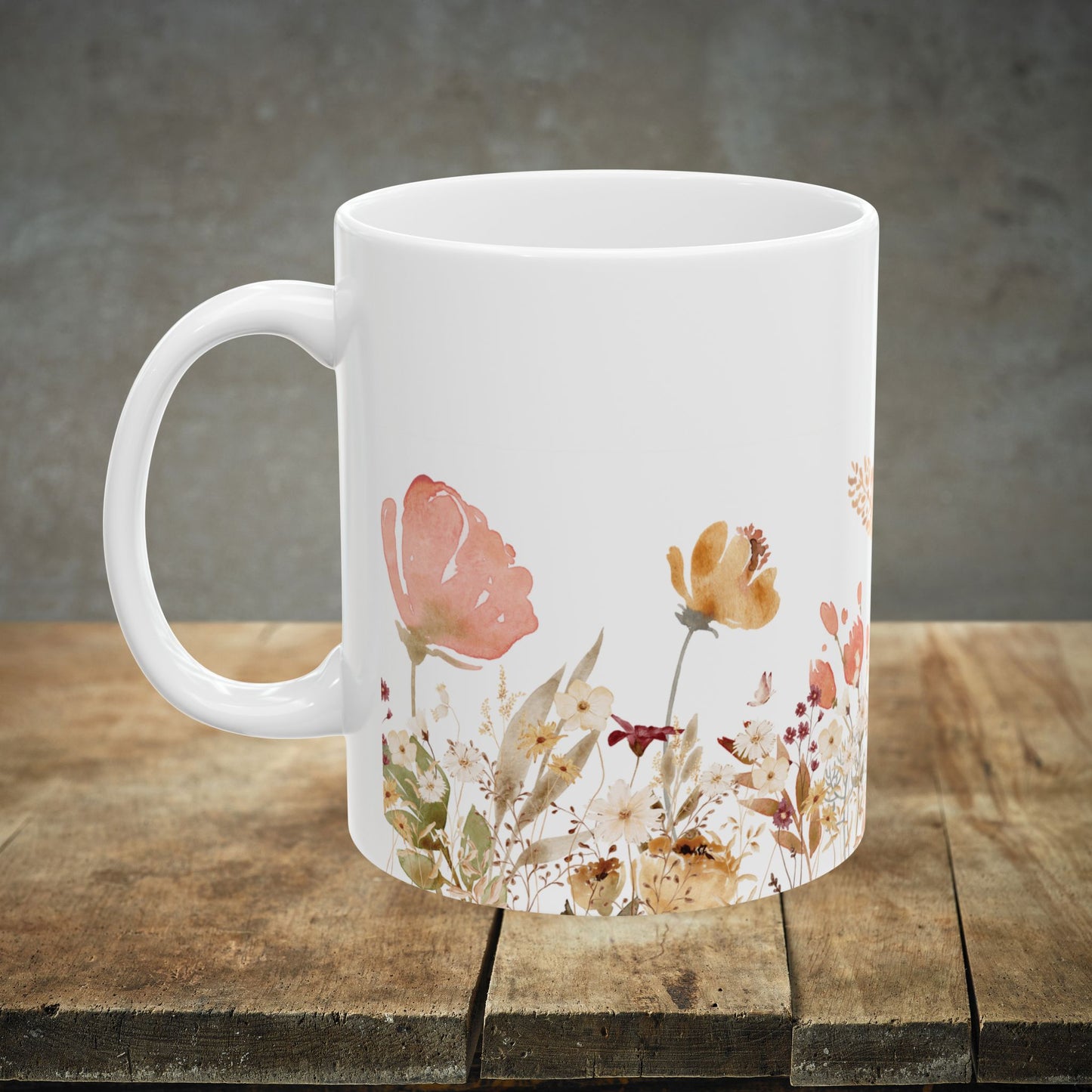 Fall Florals - Ceramic Mug, (11oz, 15oz)