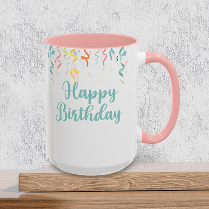 Happy Birthday - Accent Ceramic Coffee Mug