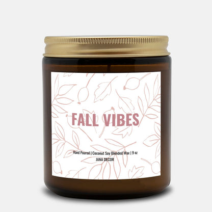 Fall Vibes - Amber Jar Candle 9oz