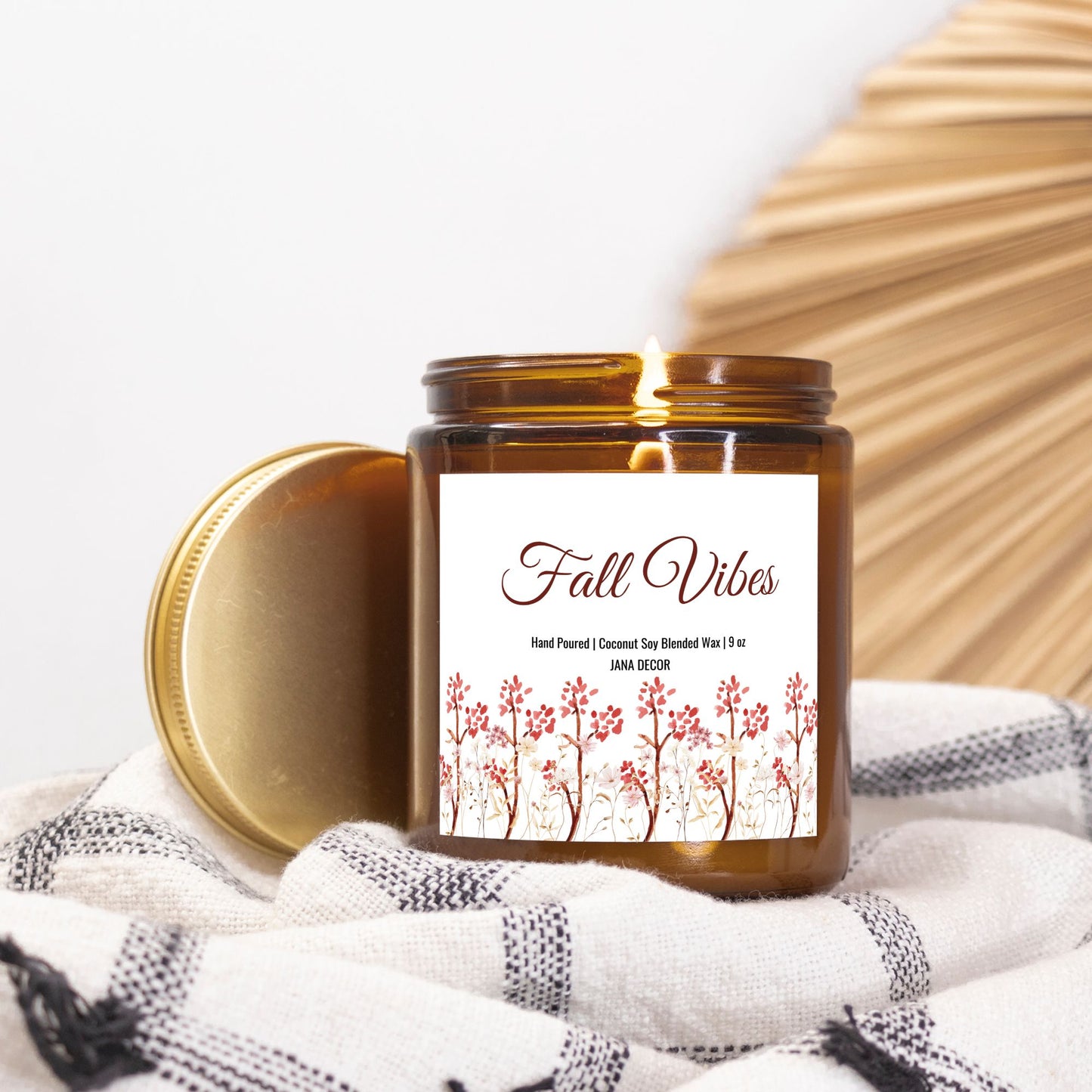 Fall Vibes - Amber Jar Candle 9oz