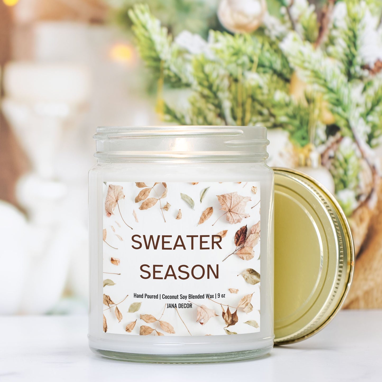 Sweater Season - Clear Jar Candle 9oz