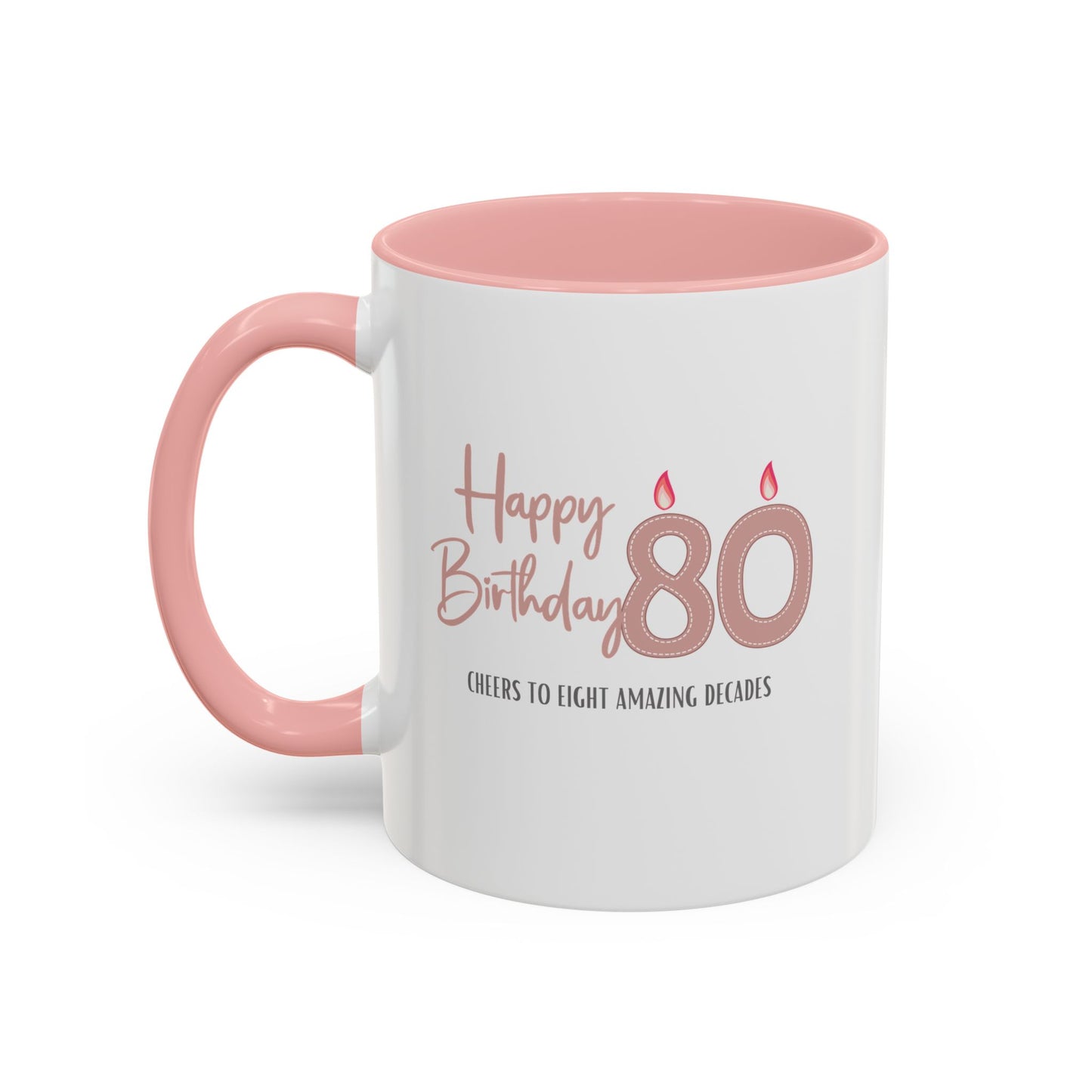 Happy 80th Birthday - Accent Ceramic Coffee Mug