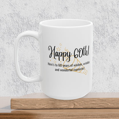 Happy 60th Birthday - Ceramic Coffee Mug 11oz