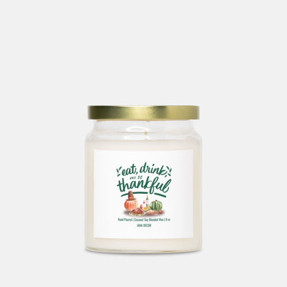 Eat Drink and be Thankful Candle - Apothecary Jar 9oz