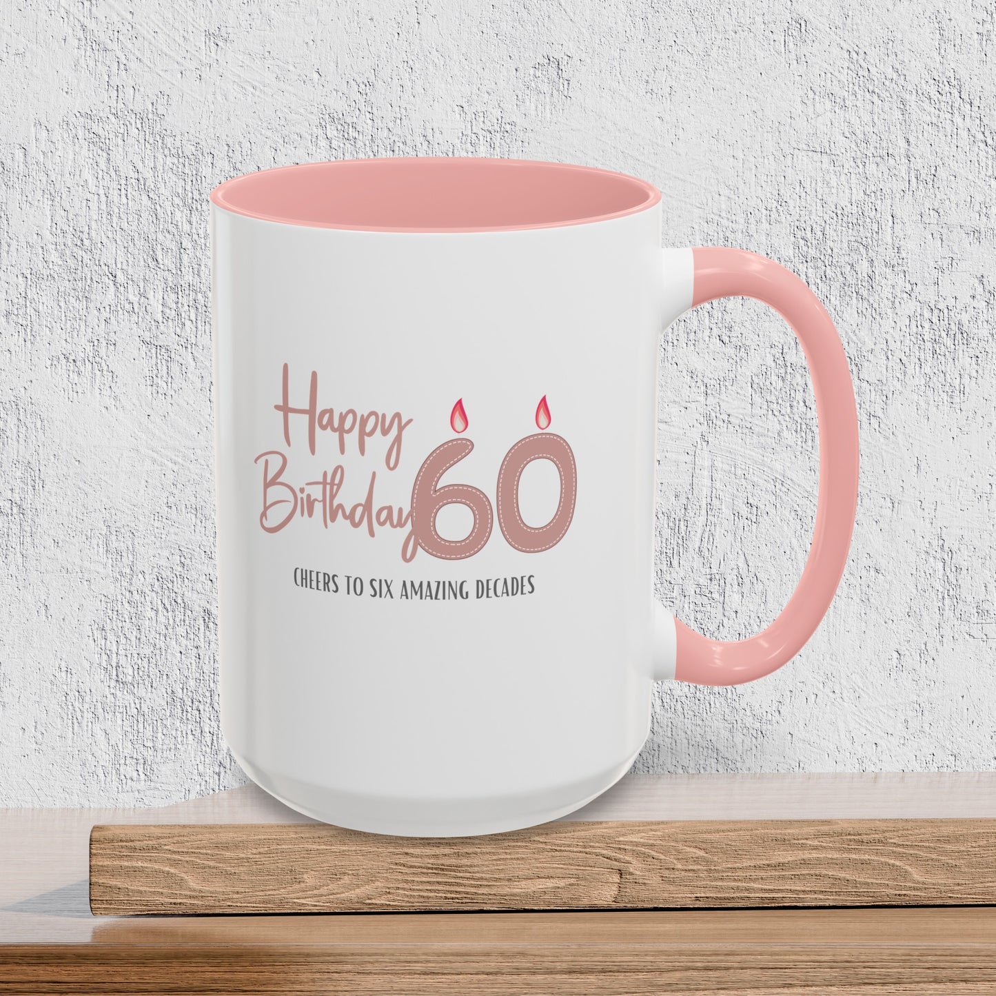 Happy 60th Birthday - Accent Ceramic Coffee Mug