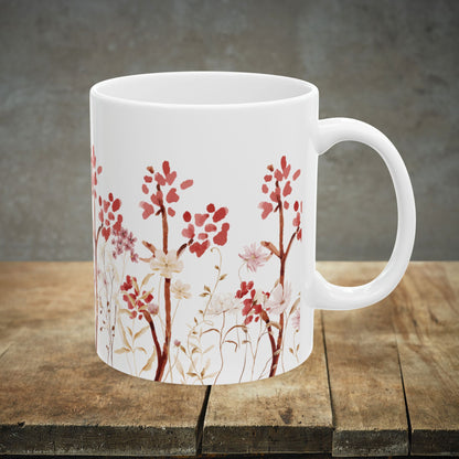 Fall Florals - Ceramic Mug, (11oz, 15oz)