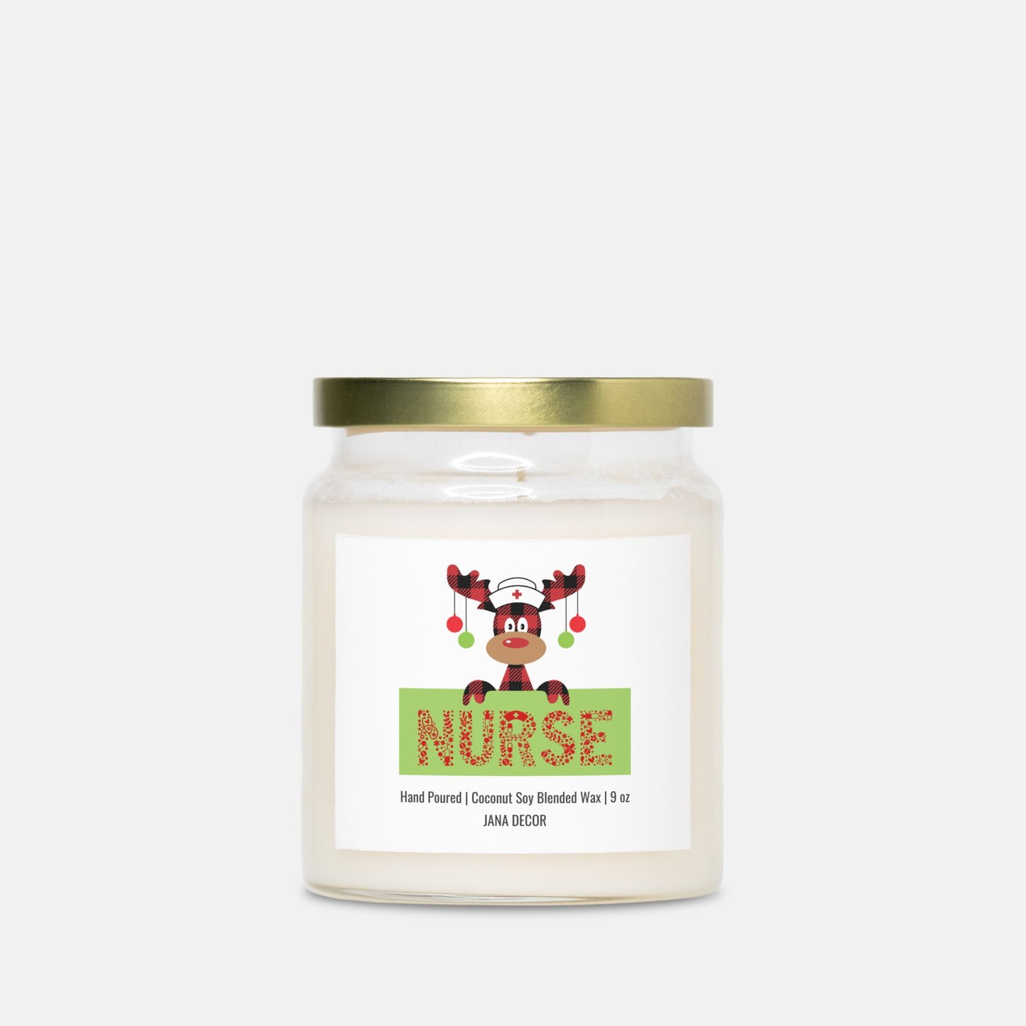 Nurse Christmas Candle - Apothecary Jar 9oz