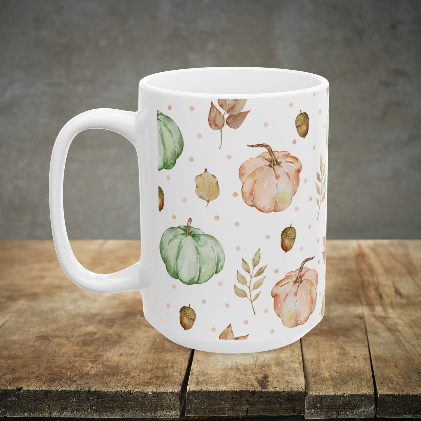 Pumpkins Print Ceramic Mug (11oz, 15oz)