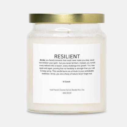 Personalized Resilient Candle Gift in Apothecary Jar (9oz)