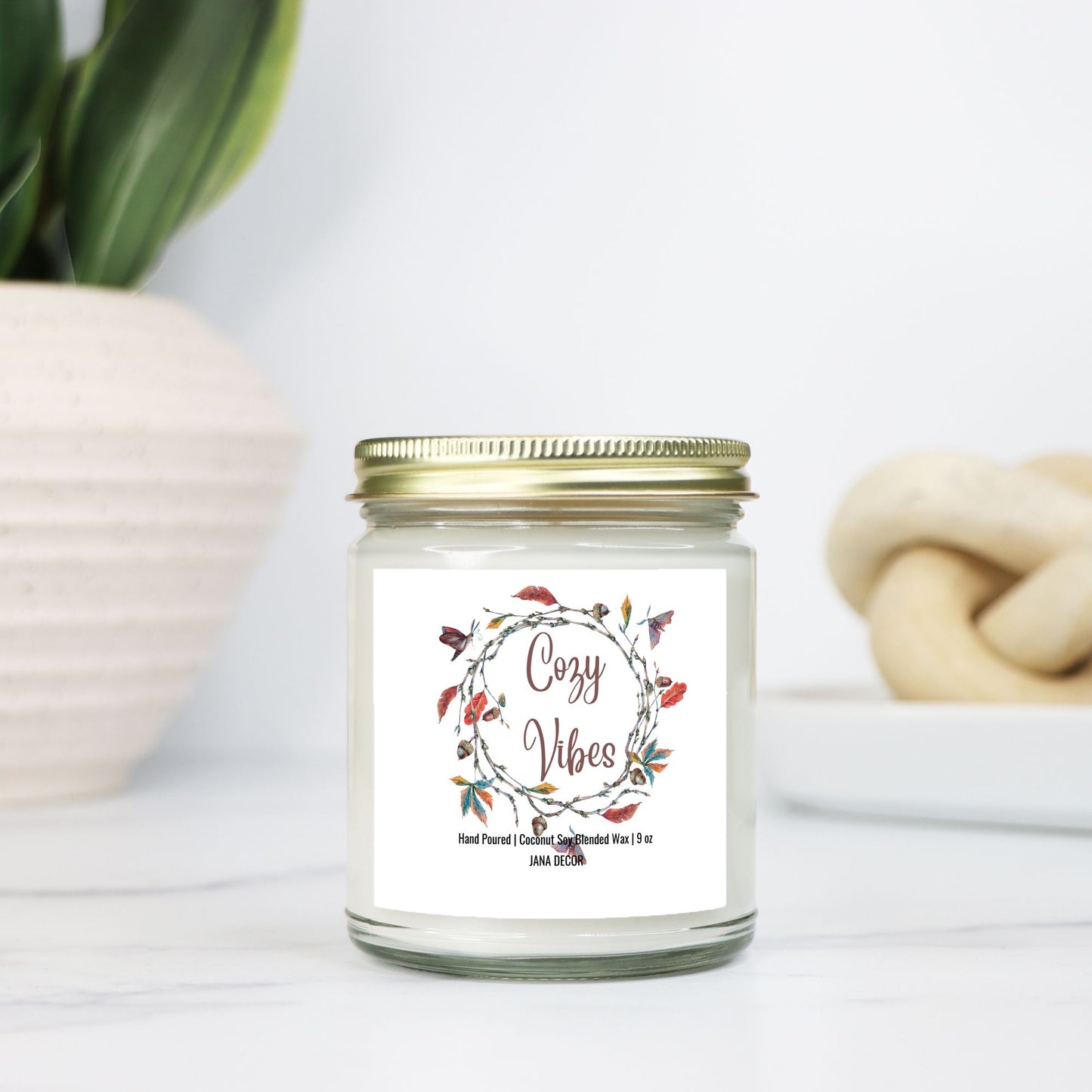 Cozy Vibes - Clear Jar candle 9oz