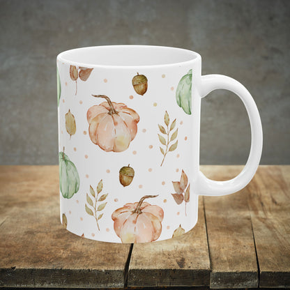 Pumpkins Print Ceramic Mug (11oz, 15oz)