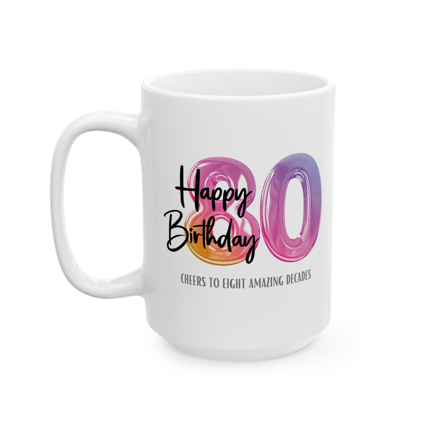 Happy 80th Birthday - Ceramic Coffee Mug