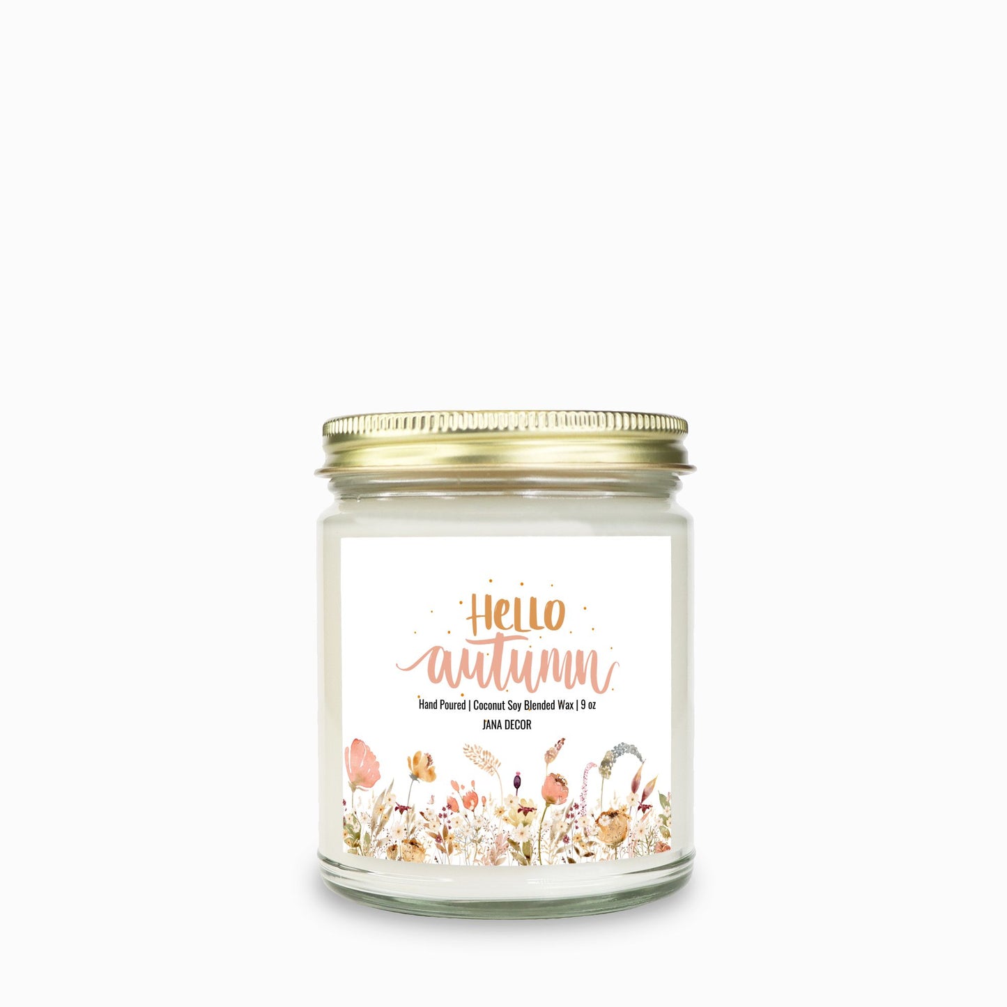 Hello Autumn - Clear Jar Candle 9oz