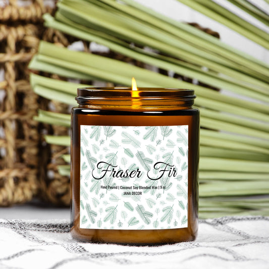 Fraser Fir Candle Amber Jar 9oz