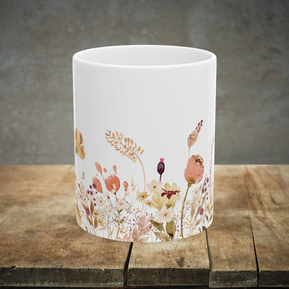 Fall Florals - Ceramic Mug, (11oz, 15oz)